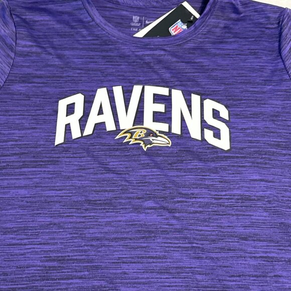 Baltimore Ravens Nike Dri-Fit Performance Shirt NFL Onfield Apparel Purple LARGE - Picture 2 of 11